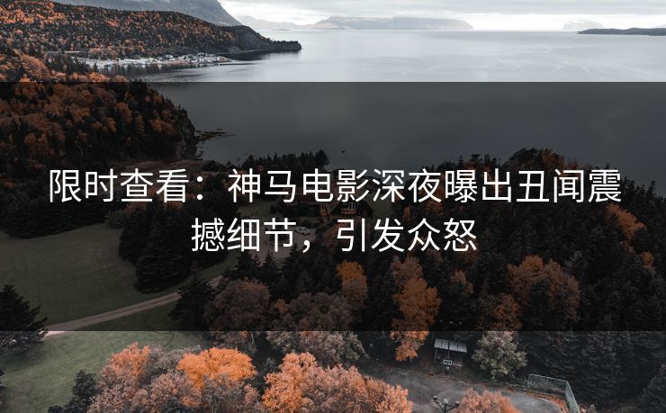 限时查看：神马电影深夜曝出丑闻震撼细节，引发众怒